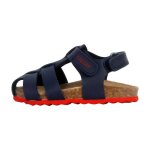 Sandales en cuir À scratch navy rouge Sandales en cuir À scratch navy rouge