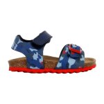 Sandales en cuir  scratch navy rouge