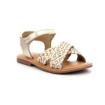 Sandales en cuir À scratch or Sandales en cuir À scratch or