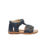 Sandales en cuir � scratch quarzo marine -