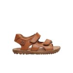 Sandales en cuir sky cognac