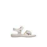 Sandales en cuir avec des strass saphia blanc -