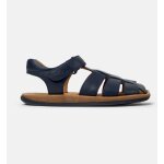 Sandales fille cuir bicho bleu marine