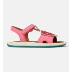 Sandales fille cuir bicho kids twins rose rouge