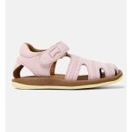 Sandales fille cuir bicho rose pastel