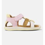 Sandales fille cuir bicho twins jaune rose