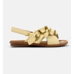 Sandales fille cuir right kids twins jaune pastel