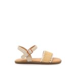 Sandales filles synth�tique boucle barefoot beige