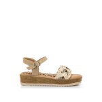 Sandales filles synth�tique boucle beige