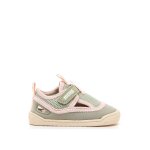 Sandales filles synth�tique fermeture adh�sive barefoot khaki