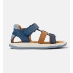 Sandales gar�on cuir bicho twins bleu marron