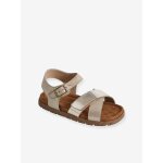 Sandales ouvertes cuir enfant collection maternelle or