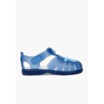 Sandales plage � scratch � motif �toile de mer bleu marine