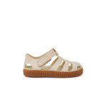 Sandales plastique semelle caramel ivoire