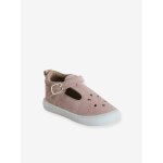 Sandales saloms cuir bb rose poudr