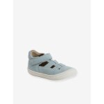 Sandales saloms scratches cuir bb premiers pas vert sauge