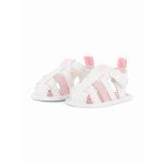 Sandale � scratch blanc / rose