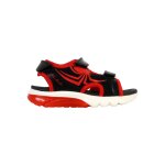 Sandales � scratch noir rouge