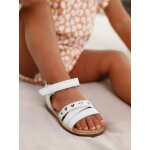 Sandales scratches en cuir bb blanc