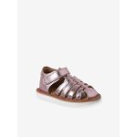 Sandales scratches cuir bb bout ferm lot rose