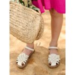 Sandales scratchées cuir enfant écru Sandales scratchées cuir enfant écru