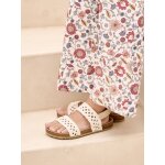 Sandales scratchées effet crochet enfant beige Sandales scratchées effet crochet enfant beige