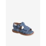Sandales scratches effet jean bb bleu jean