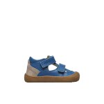 Sandales semi en cuir et en daim irtys bleu clair -
