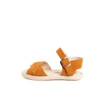 Sandale en su�de brides crois�es et semelle en jute camel