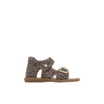 Sandales en su�de l�opard revion marron -