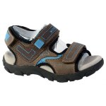 Sandales velours � scratch brown avio