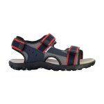 Sandales velours  scratch marine rouge