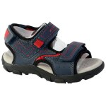 Sandales velours � scratch navy red