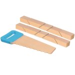 Scie et blocs en bois � scratch beige