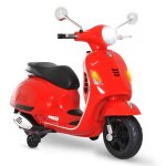 Scooter moto �lectrique enfant vespa 6v musique mp3 port usb klaxon phare feu ar rouge