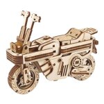 Scooter pliant moto compact maquette en bois mcanique  construire brown