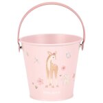 Seau en m�tal rose