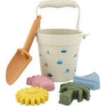 Seau de plage en silicone la mer beige Seau de plage en silicone la mer beige