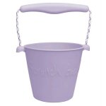 Seau de plage en silicone souple violet