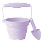 Seau pliable en silicone avec truelle jouet de jardin et de plage souple et color� light dusty purple ...