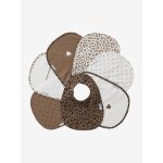 Semainier de bavoirs lopard envie de fraise personnalisable beige