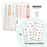 Semainier magn�tique enfant ma jolie semaine avec 36 magnets �v�nements sp�ciaux option activit�s ( + ...