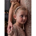 Serre - t�te coeurs � sequins fille or