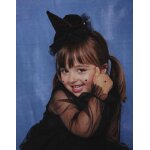 Serre - t�te en velours avec chapeau de sorci�re noir