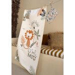 Serviette de bain b�b� + pochette mio ecru