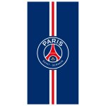 Serviette de bain et de plage imprim�e 100% coton, psg hechter bleu
