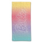 Serviette de plage barbie arc - en - ciel coton multicolore