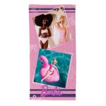 Serviette de plage barbie d�tente piscine et plage polyester rose