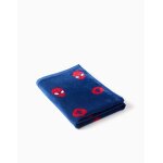 Serviette de plage en coton avec motif spider - man bleu fonc�