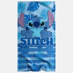 Serviette de plage d�cor et personnage lilo & stitch bleu